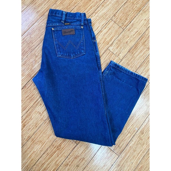 VTG Wrangler Blue Jeans Regular Fit Mens Size 36 x 30 Med Wash USA - Picture 7 of 9